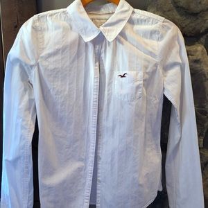 HOLLISTER WHITE BUTTON DOWN Size M
